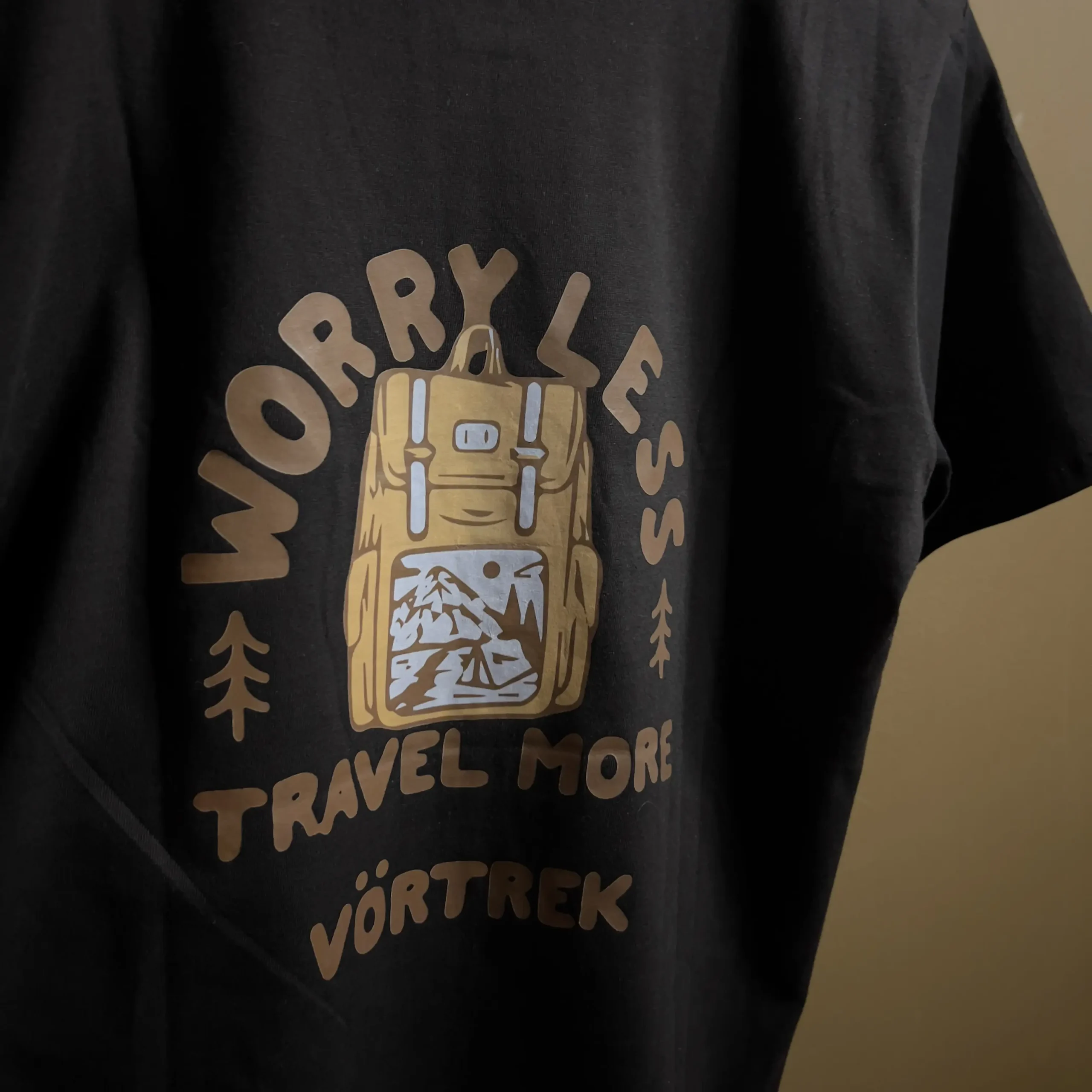 Remera VORTREK COTTON BLACK REISEN manga corta hombre color negro - Imagen 4