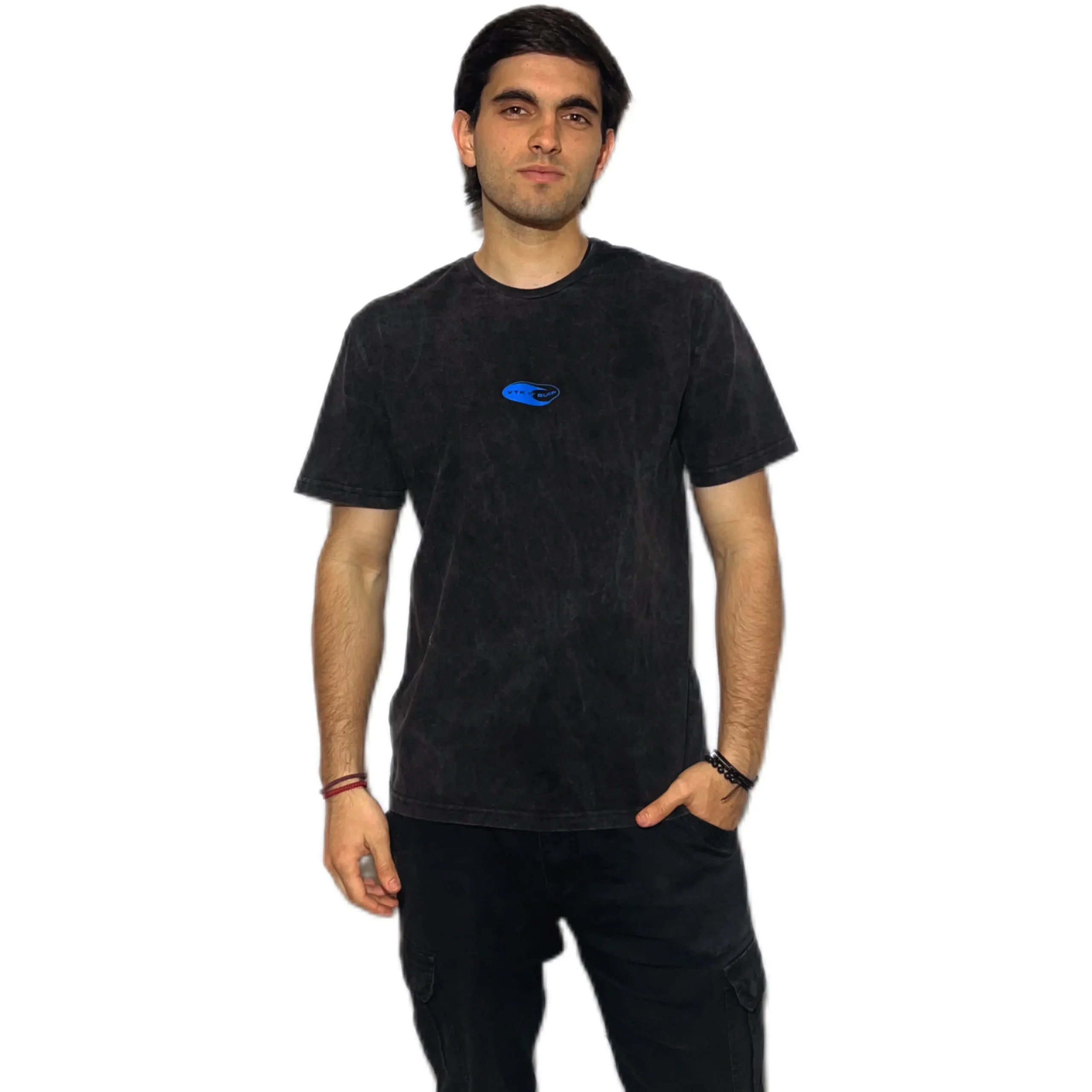 REMERA VORTREK COTTON BLACK SURF Manga Corta Hombre Color Gris Melange