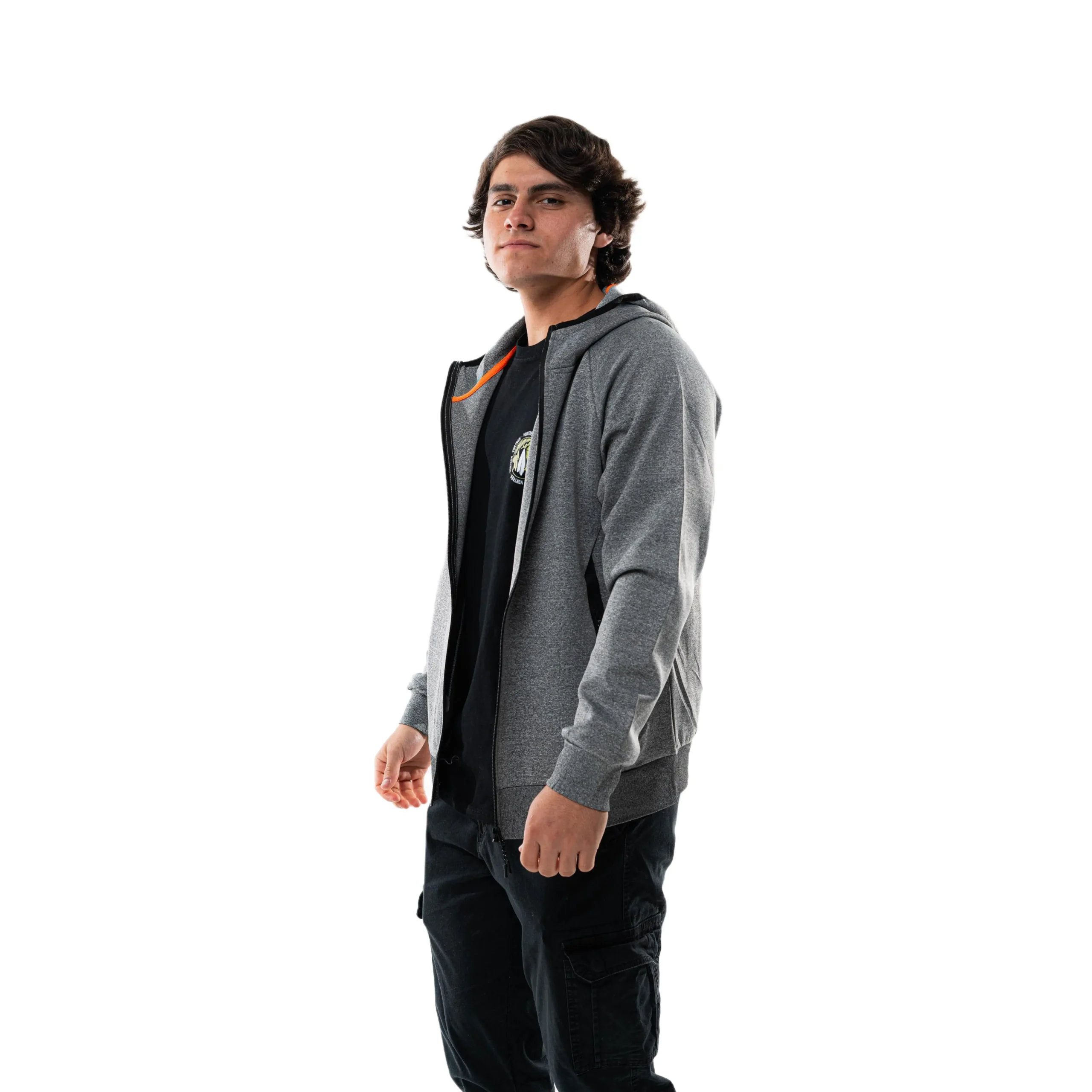 Campera deportiva Vortrek Hombre con capucha color Gris melange 29117427 - Imagen 3