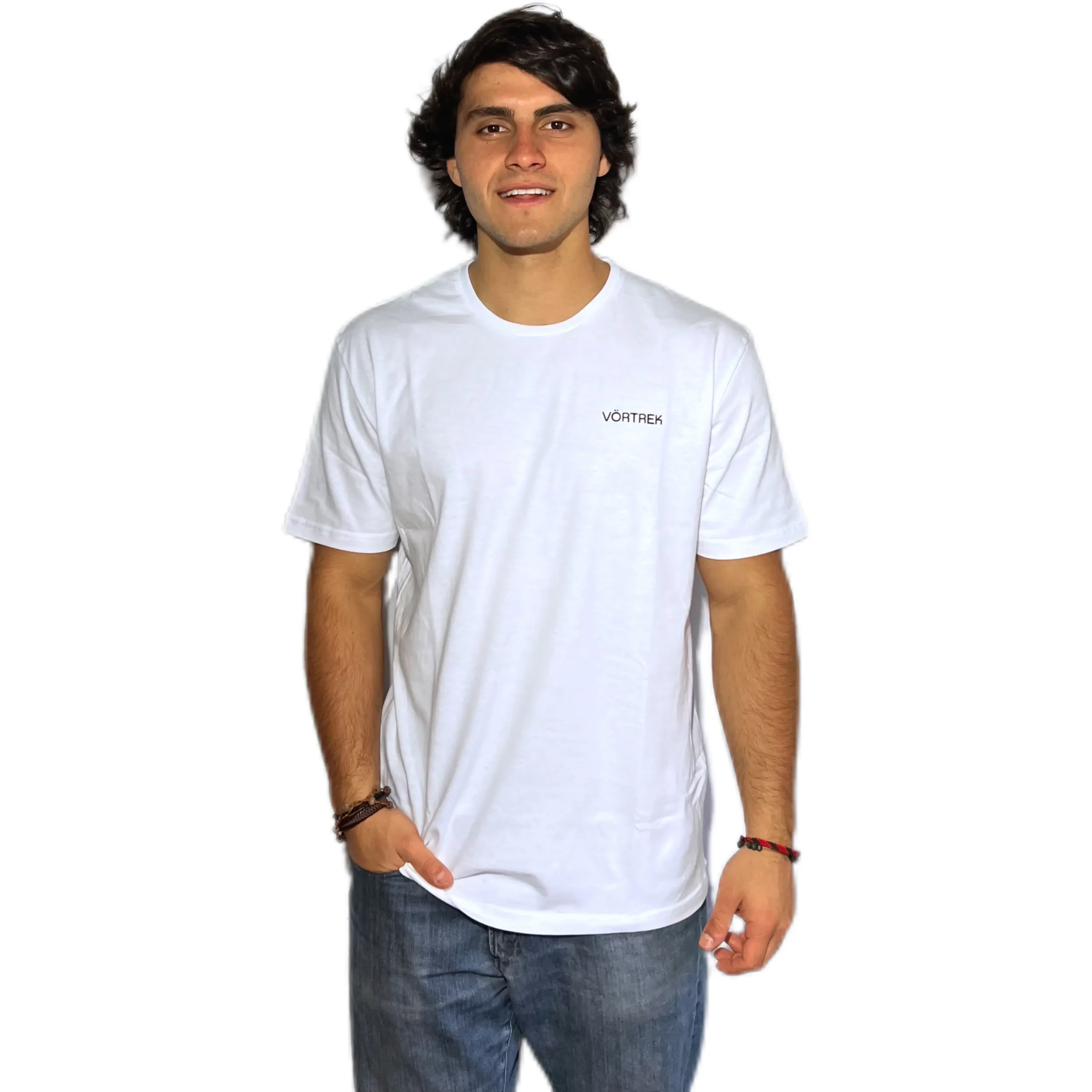 REMERA VORTREK COTTON BLACK ALIVE Manga Corta Hombre Color Blanco
