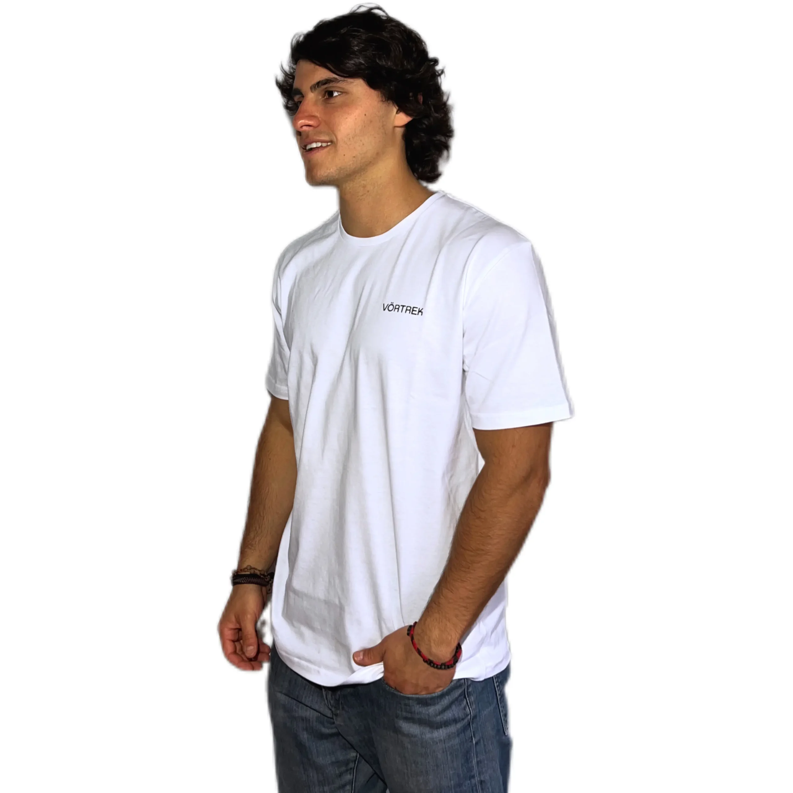 REMERA VORTREK COTTON BLACK ALIVE Manga Corta Hombre Color Blanco - Imagen 2