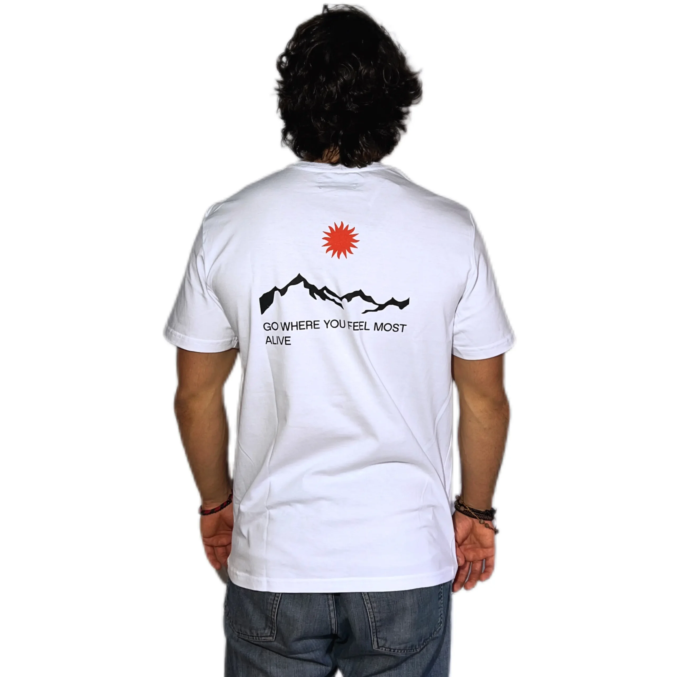 REMERA VORTREK COTTON BLACK ALIVE Manga Corta Hombre Color Blanco - Imagen 3