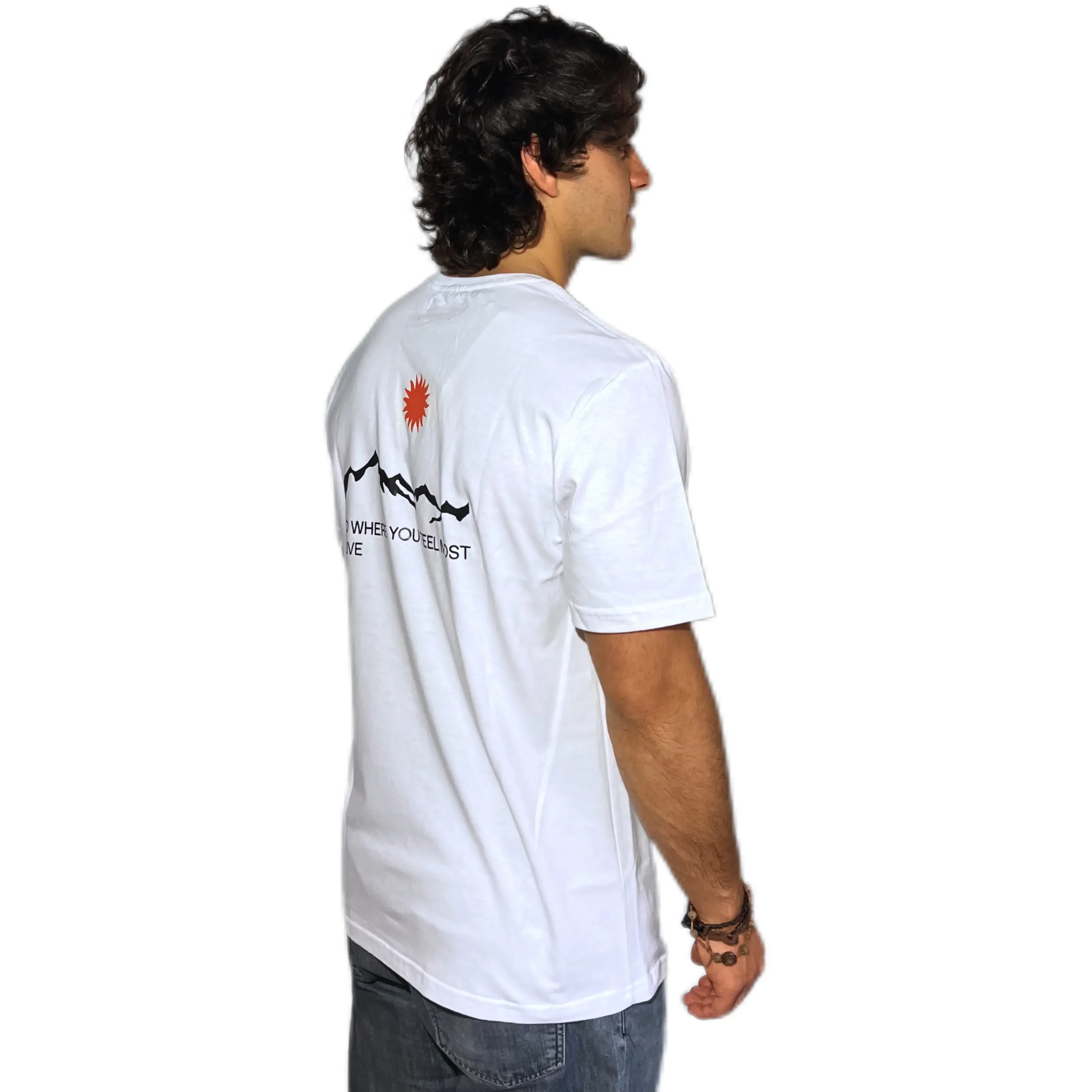 REMERA VORTREK COTTON BLACK ALIVE Manga Corta Hombre Color Blanco - Imagen 4