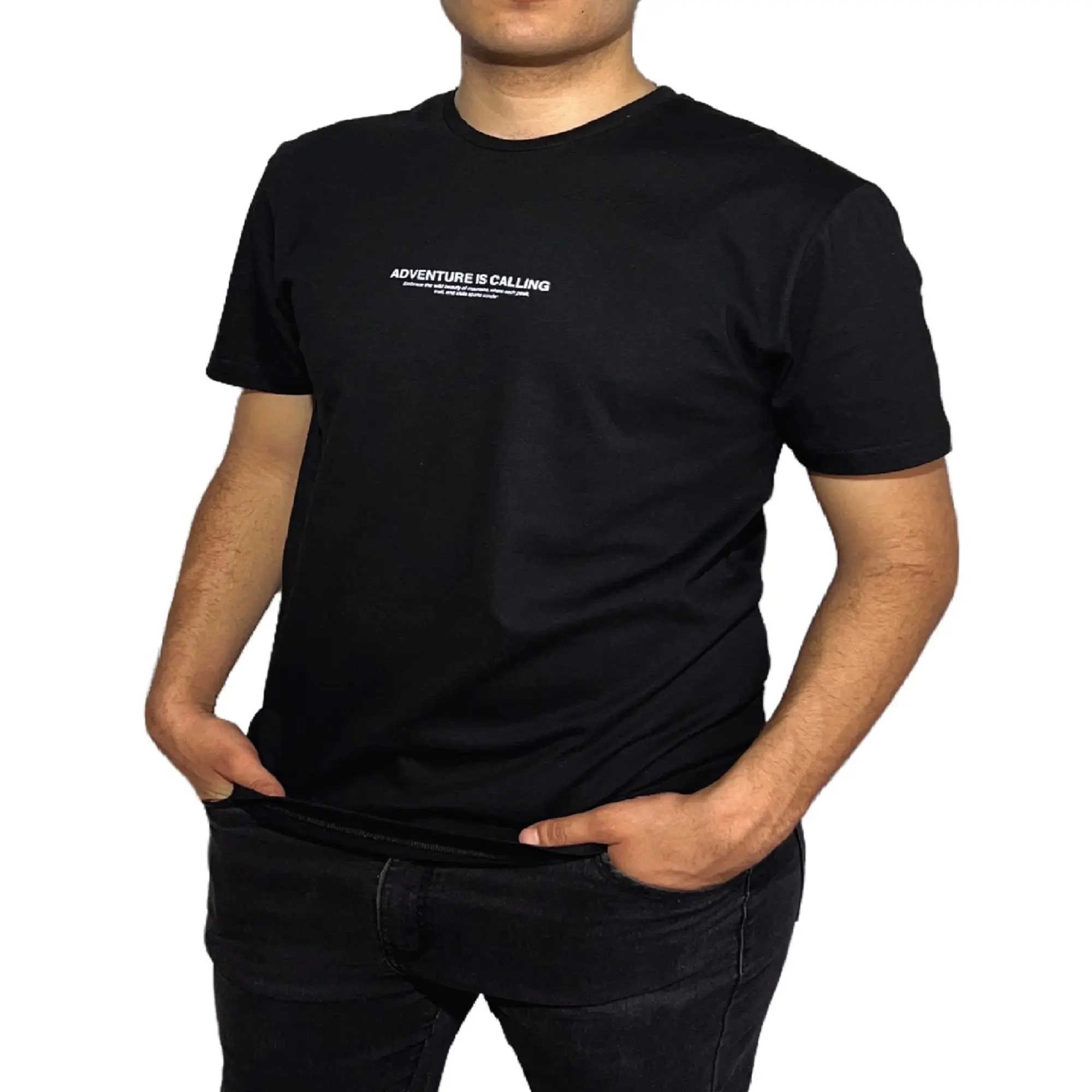 REMERA VORTREK COTTON BLACK CALLING Manga Corta Hombre Color Negro - Imagen 4