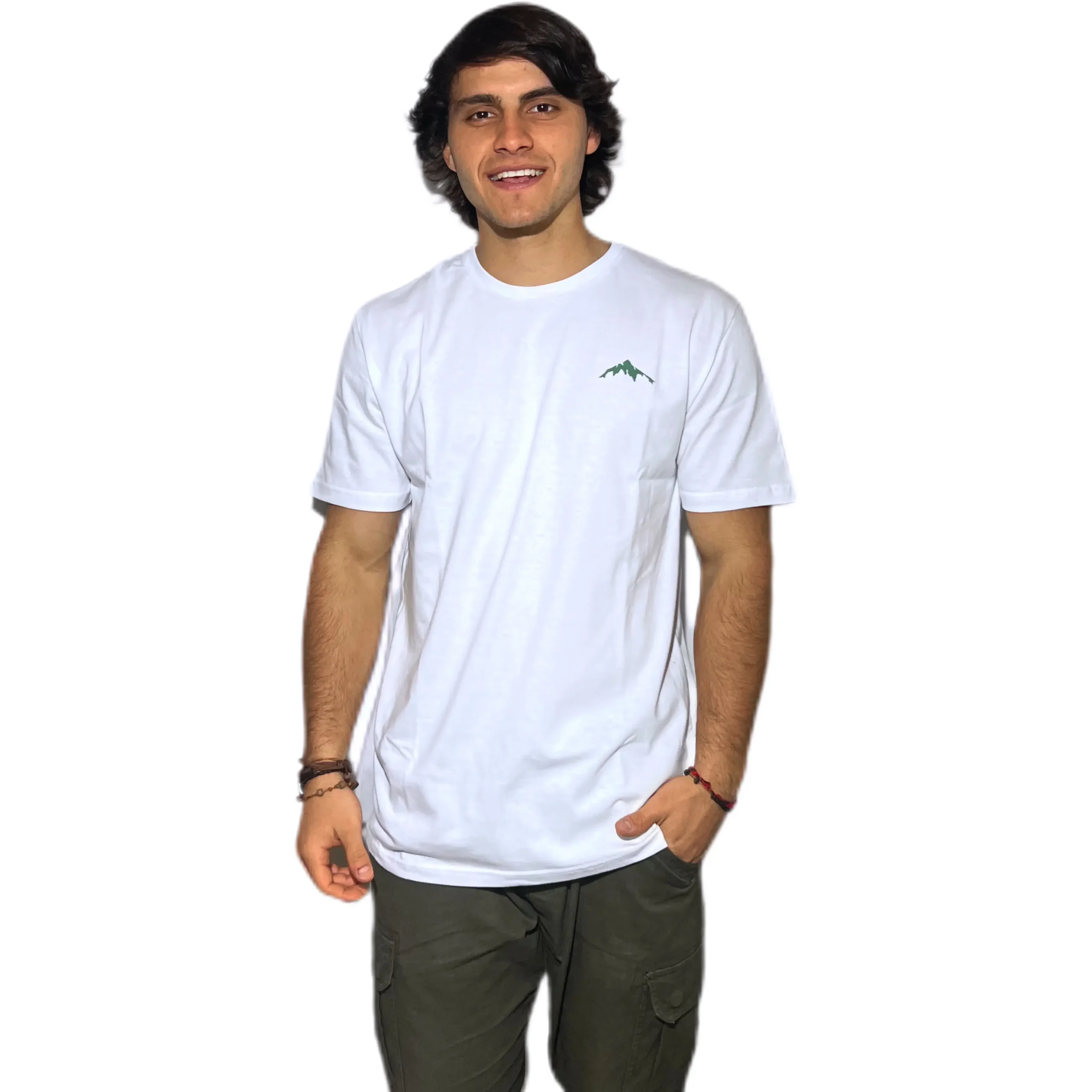 REMERA VORTREK COTTON BLACK MOUNTAIN Manga Corta Hombre Color Blanco