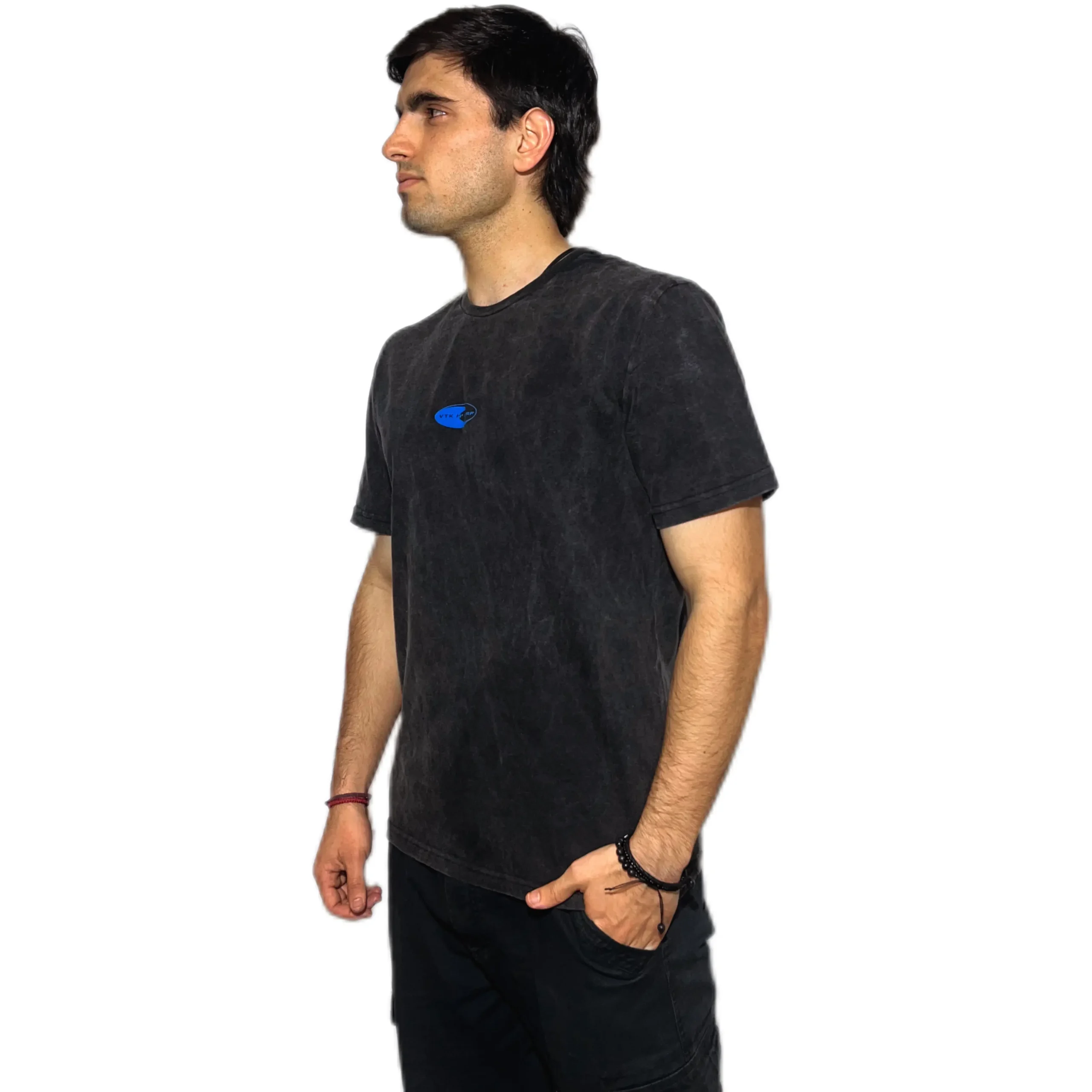 REMERA VORTREK COTTON BLACK SURF Manga Corta Hombre Color Gris Melange - Imagen 2