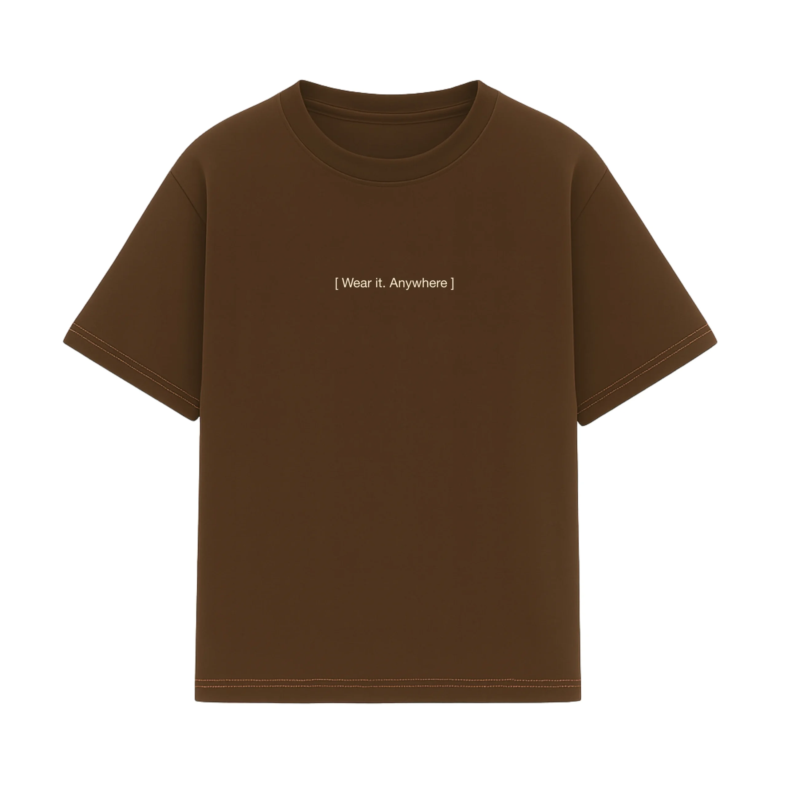 Remera Vortrek drop Minimal color chocolate