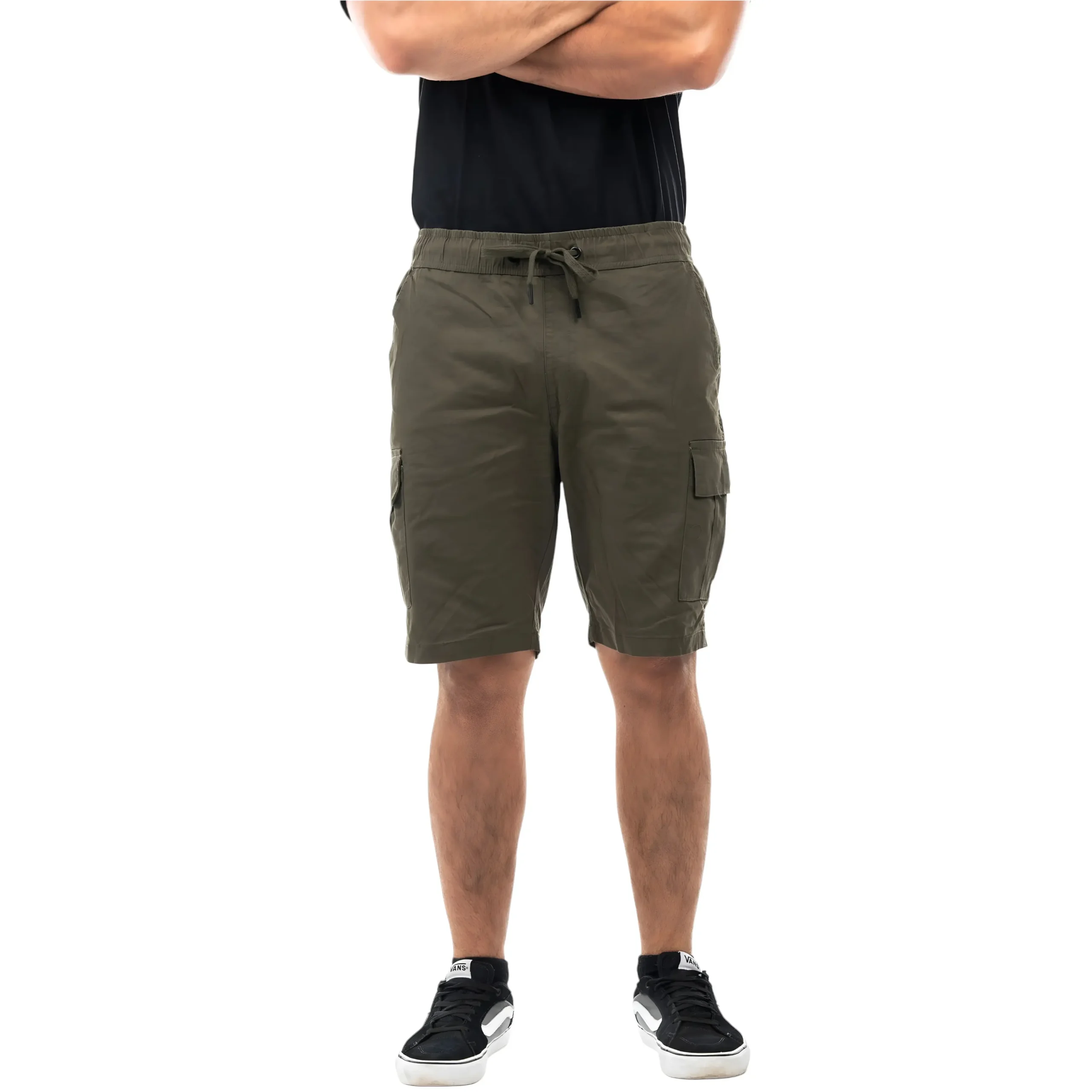 Bermuda SHORT JOGGER hombre color verde militar - Imagen 2