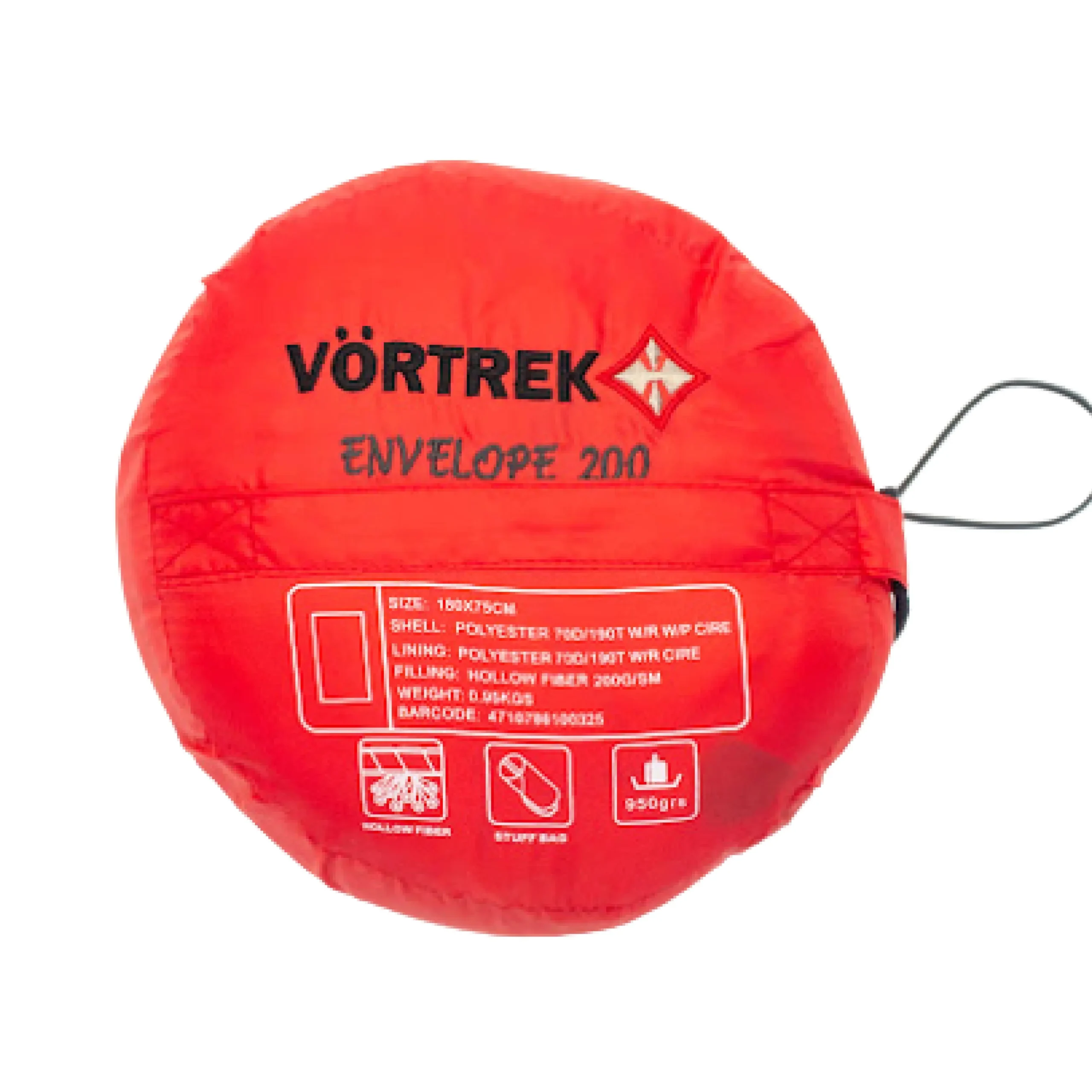 Bolsa de dormir ENVELOPE 200 Nuevo modelo color Rojo 10 grados extremo - Imagen 5