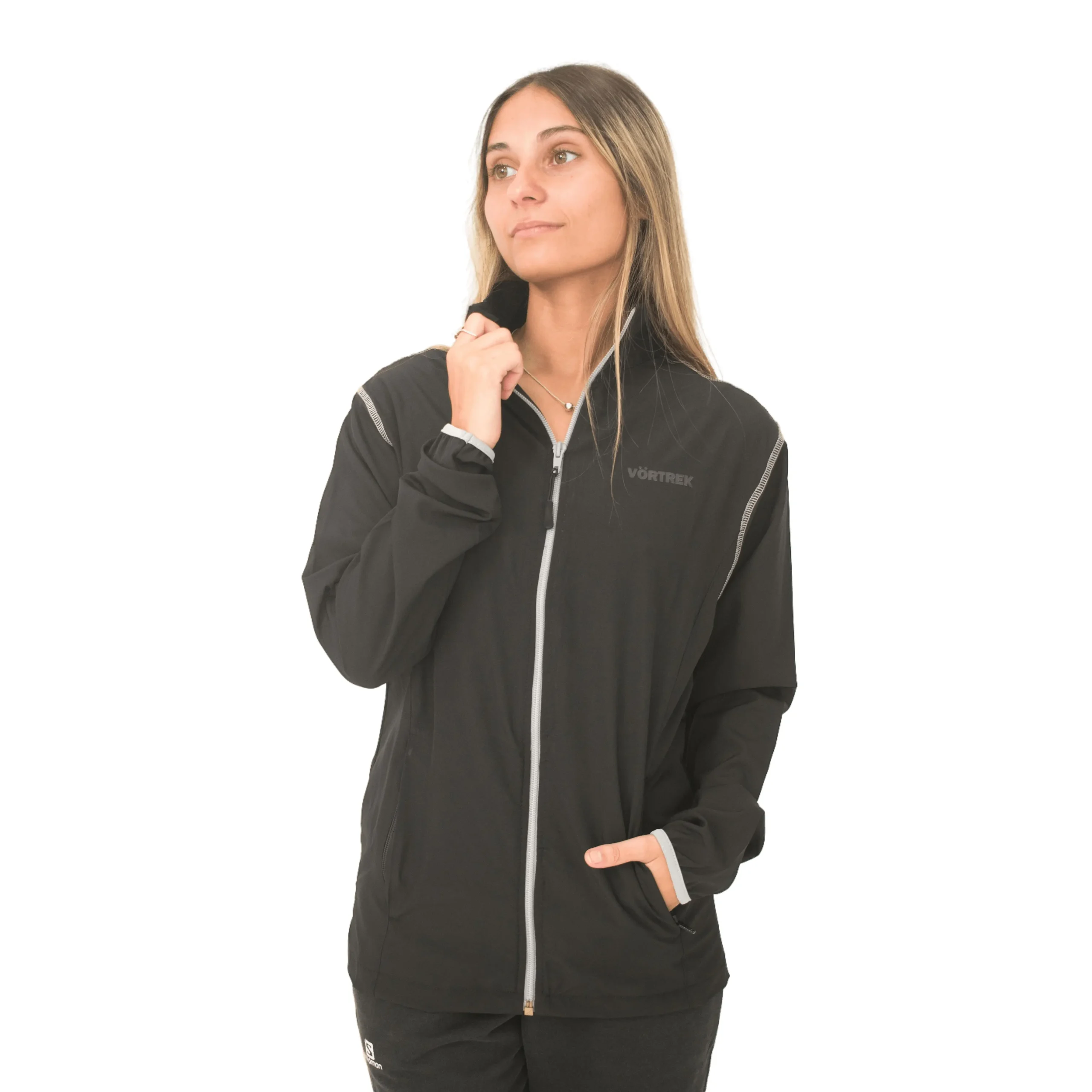 Campera deportiva Mujer CHARVIN color Negro-Gris - Imagen 5